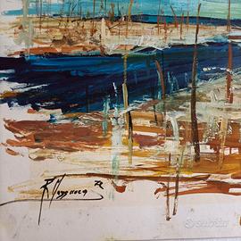 Quadro arte contemporanea firmato paesaggio