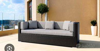 Divano di giardino 3set rattan