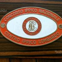 Targa ippica soprammobile d epoca da esposizione