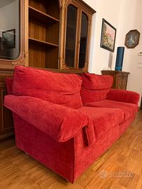 Divano rosso piu 2 poltrone
