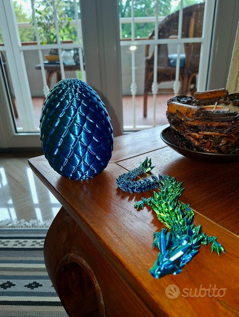 Fidget drago stampato in 3D con uovo - giocattolo sensoriale articolato