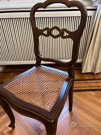 Sedie in paglia anni ‘50 (sei)