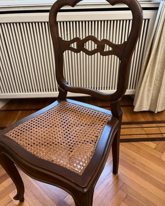 Sedie in paglia anni ‘50 (sei)