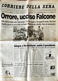 Corriere della sera 24 maggio 1992 ucciso Falcone