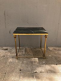 Tavolino anni 60 ottone marmo