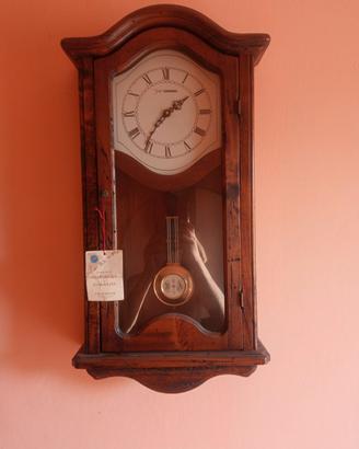 orologio pendolo  speciale legno intarlato