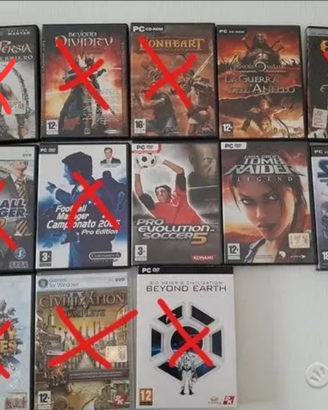 Giochi per PC originali, completi di libretto