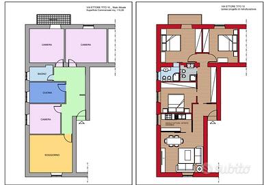 Tor Sapienza - Quadrilocale 115 mq