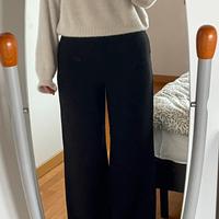 Pantaloni neri a gamba larga Shein taglia M