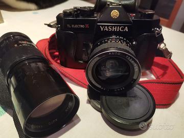 Yashica TL electro X con grandangolo, tele, flash