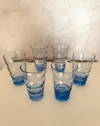 Bicchieri Blu set da Sei