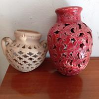 Nr. 2 Anfora Traforata, Applique Murale Terracotta