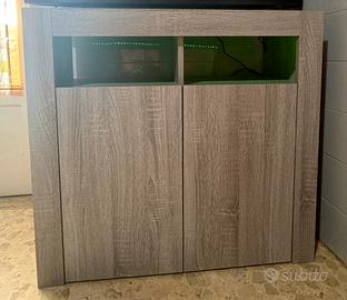 Credenza con luci led grigio NUOVA
