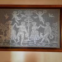 Quadro lavorato all'uncinetto