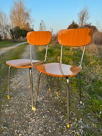 Coppia sedie vintage formica anni 50