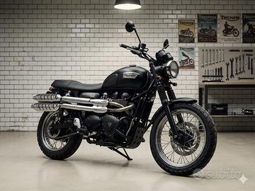 TRIUMPH SCRAMBLER 900 – Matt Black – Full Optional