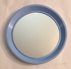 Specchio vintange rotondo azzurro