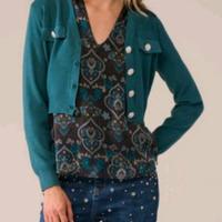 mini cardigan bottoni gioiello