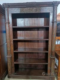 Libreria indiana artigianale legno massello