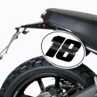 DUCATI SCRAMBLER - TABELLA PORTANUMERO BARRACUDA