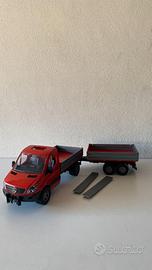 mercedes bruder camion con rimorchio