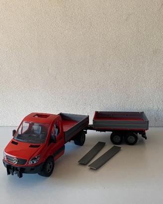 mercedes bruder camion con rimorchio