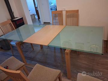 Tavolo Calligaris allungabile più sei sedie