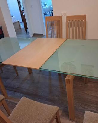Tavolo Calligaris allungabile più sei sedie