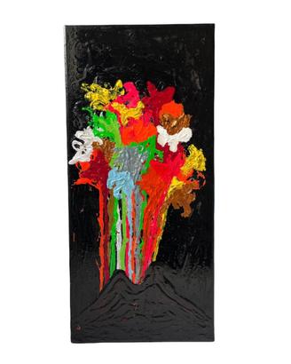 Mimmo Vastano Vastanò Opera Vesuvius Whit Flowers
