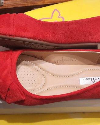 Ballerine in velluto rosso - Numero 36 - NUOVE
