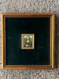 Mini quadro su placca argento LA GIOCONDA