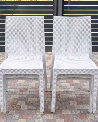 Sedie da giardino effetto rattan – impilabili
