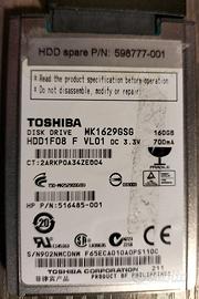 Raro Hard Disk Toshiba 160GB 1.8" Micro SATA (MK16