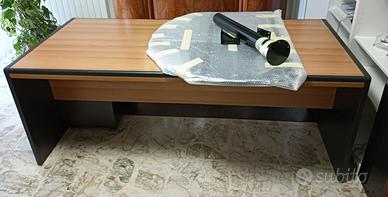 Scrivania con penisola, cassettiera, mobile basso+