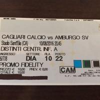 Cagliari Calcio Amburgo S.Elia Biglietto 2016