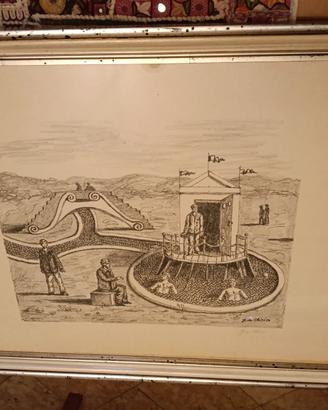Litografia originale di Giorgio de Chirico