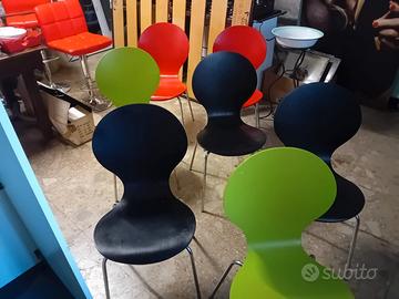 Set di 7 Sedie in legno