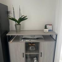 Mobile-Credenza-Dispensa in legno grigio