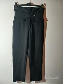 Pantalone nero elegante vita alta Taglia S 