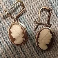 Cameo Orecchini vintage oro 14K