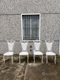 Sedie vintage in ferro liberty