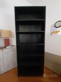 BILLY Libreria, nero effetto rovere, 80x28x202 cm