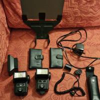 Flash fotocamera reflex Vivitar 283 con accessori