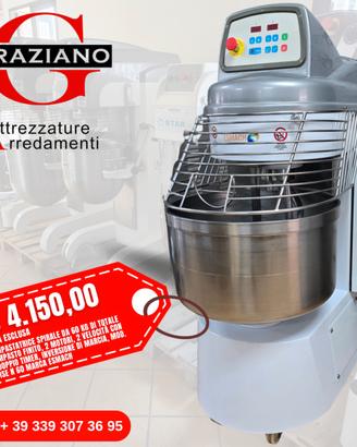 IMPASTATRICE SPIRALE 60 kg 2 motori ESMACH