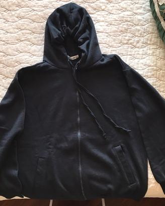 Felpa con zip e cappuccio senza nessuna scritta