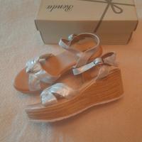 sandali argento - Renda - n.40 (739e)