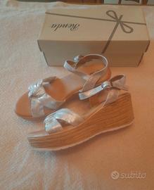 sandali argento - Renda - n.40 (739e)