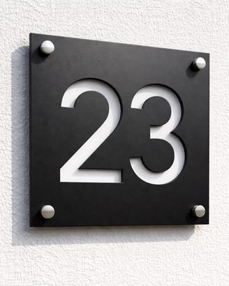 Numero civico moderno in alluminio – design minima