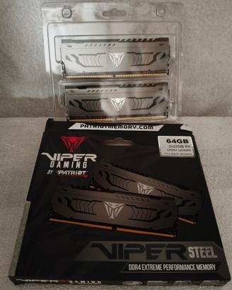 DDR4 2x32GB totale 64GB della Patriot Viper gaming