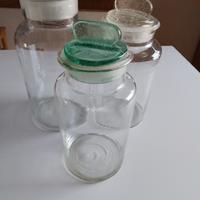 Antichi vasi Albarello in vetro